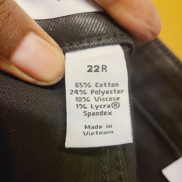 Lane Bryant | Women's Distressed Faux Leather Stretch Skinny Jeans (Size 22R) - Picture 4 of 15